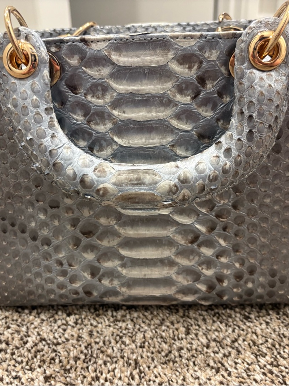 Luxury Genuine Python Tote-Exotic Python - Picture 3 of 8